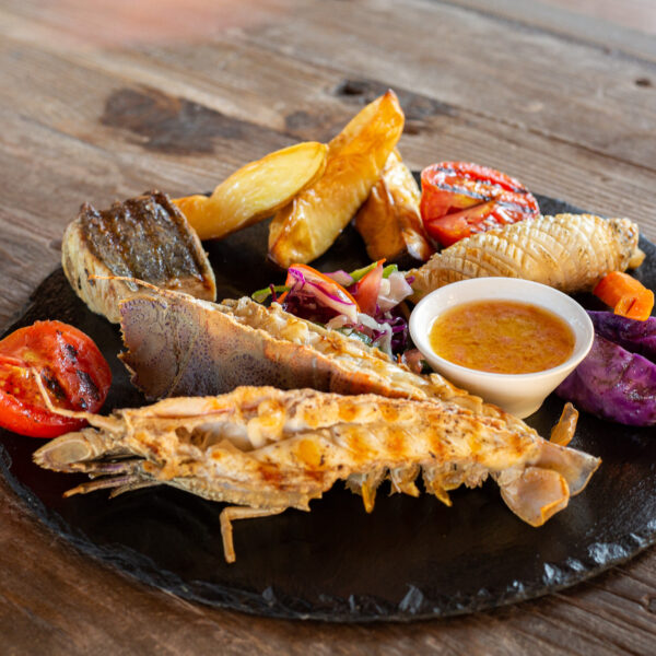 Baladin Restaurant seafood platter main course